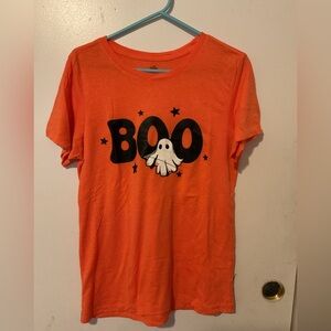 Orange 'Boo' Ghost T-Shirt